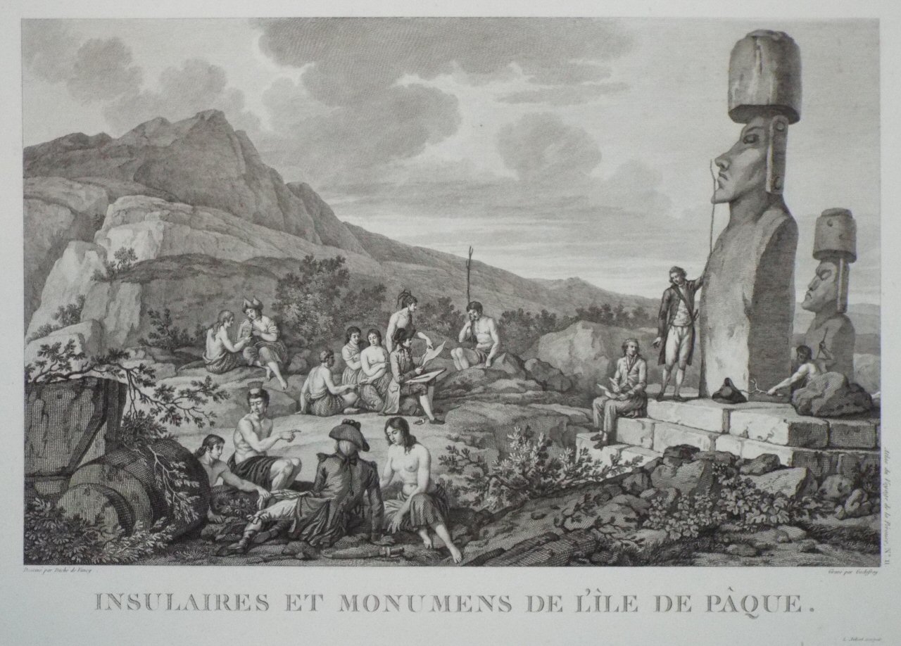 Print - Insulaires et Monuments de l'le de Paque. - 